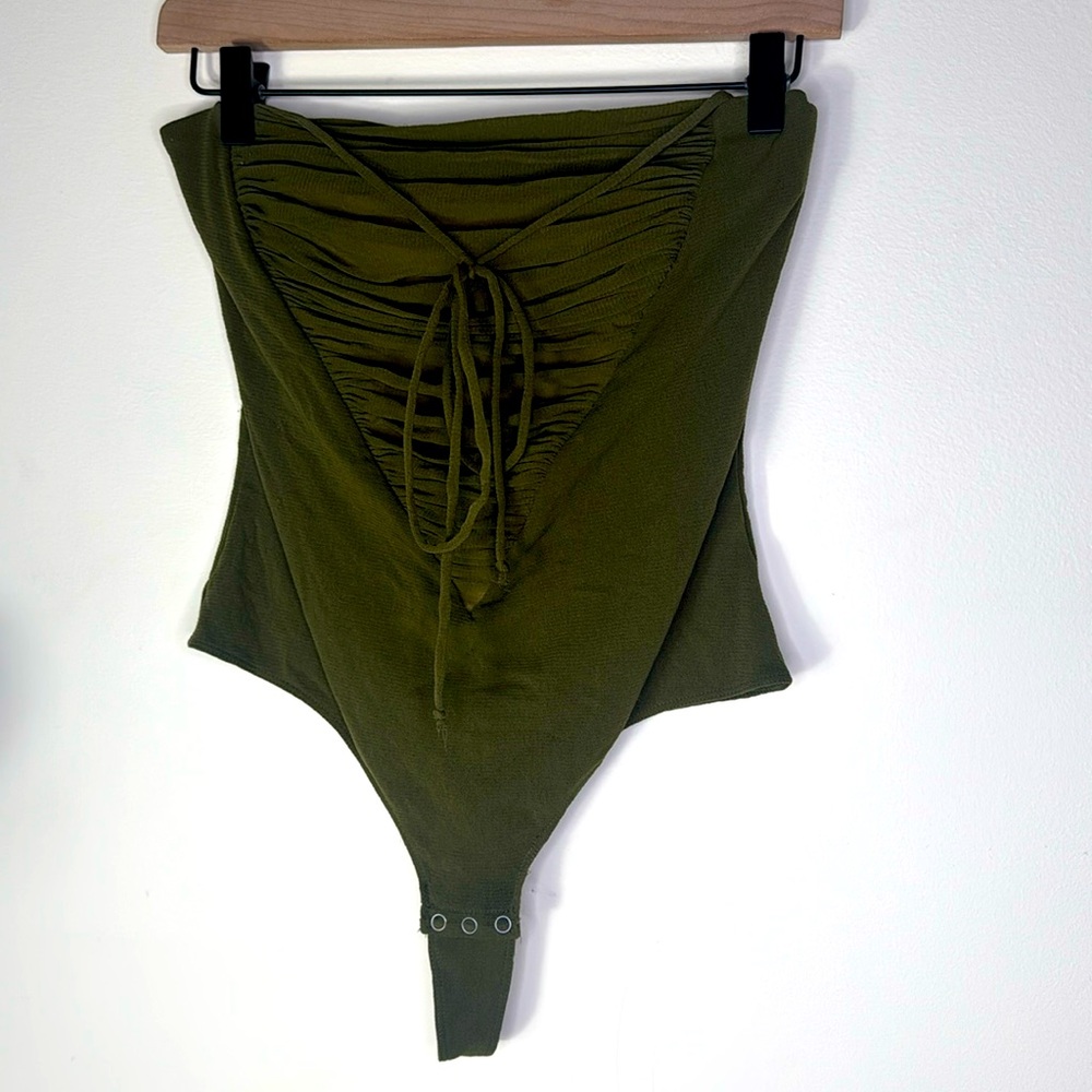 NOAM Bodysuit Dark Green Women’s Size Small‎
